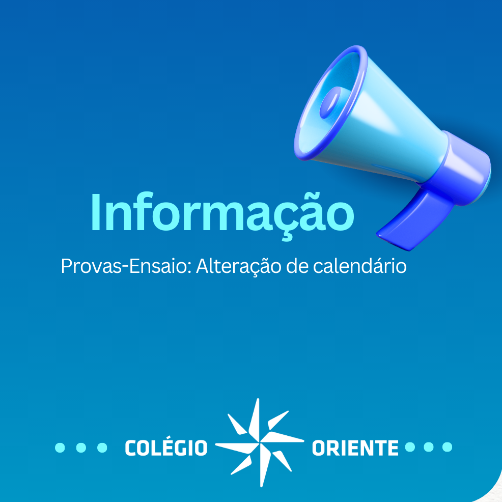 Provas-Ensaio 2026: alteração de calendário